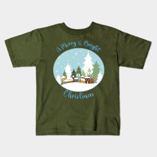 Merry & Bright Christmas Kids T-Shirt